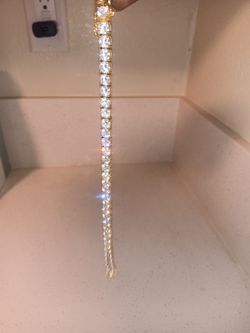 Gold Plated Diamond Bracelet (Zirconia)  Drip 💦