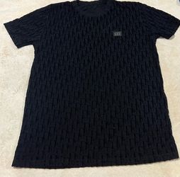 Dior men’s logo velvet black short sleeves shirt size M