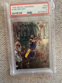 Rare 1(contact info removed) metal universe Kobe Bryant PSA 9, not RC, jordan, LeBron, curry, Luka, wemby