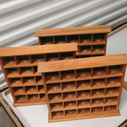 Wooden Wood 25 Golf Ball Display Cabinet Case Rack Wall Mount Souvenir Trophy case/ 