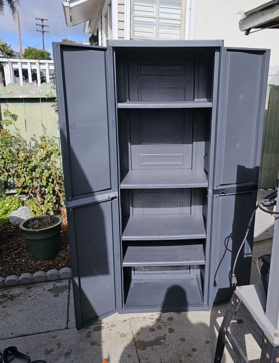 Metal indoor storage cabinet, shelves, good for any storage, tools, garage, paint, household etc.