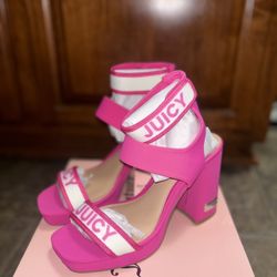 JUICY COUTURE PINK BLOCK HEELS