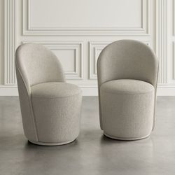 Landon Grey Swivel Dining Chair (Set of 2)