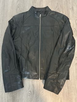 Women’s Black Faux Leather Jacket – Great Condition