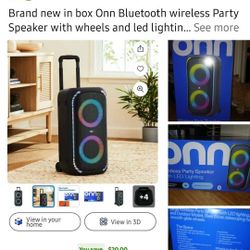 New In Box Brand NEW Onn Party Wireless Speaker 