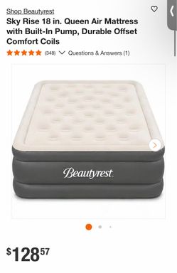 Beautyrest Sky Rise Queen Air Mattress 18in - new condition