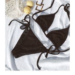 Toluca swim (balance Athletica) XS Onyx String Bikini