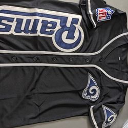 Rams Black Baseball Jersey 