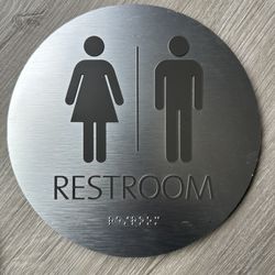 Restroom Sign (men And Women). 