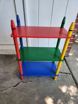 Vintage 1980's crayon shelf