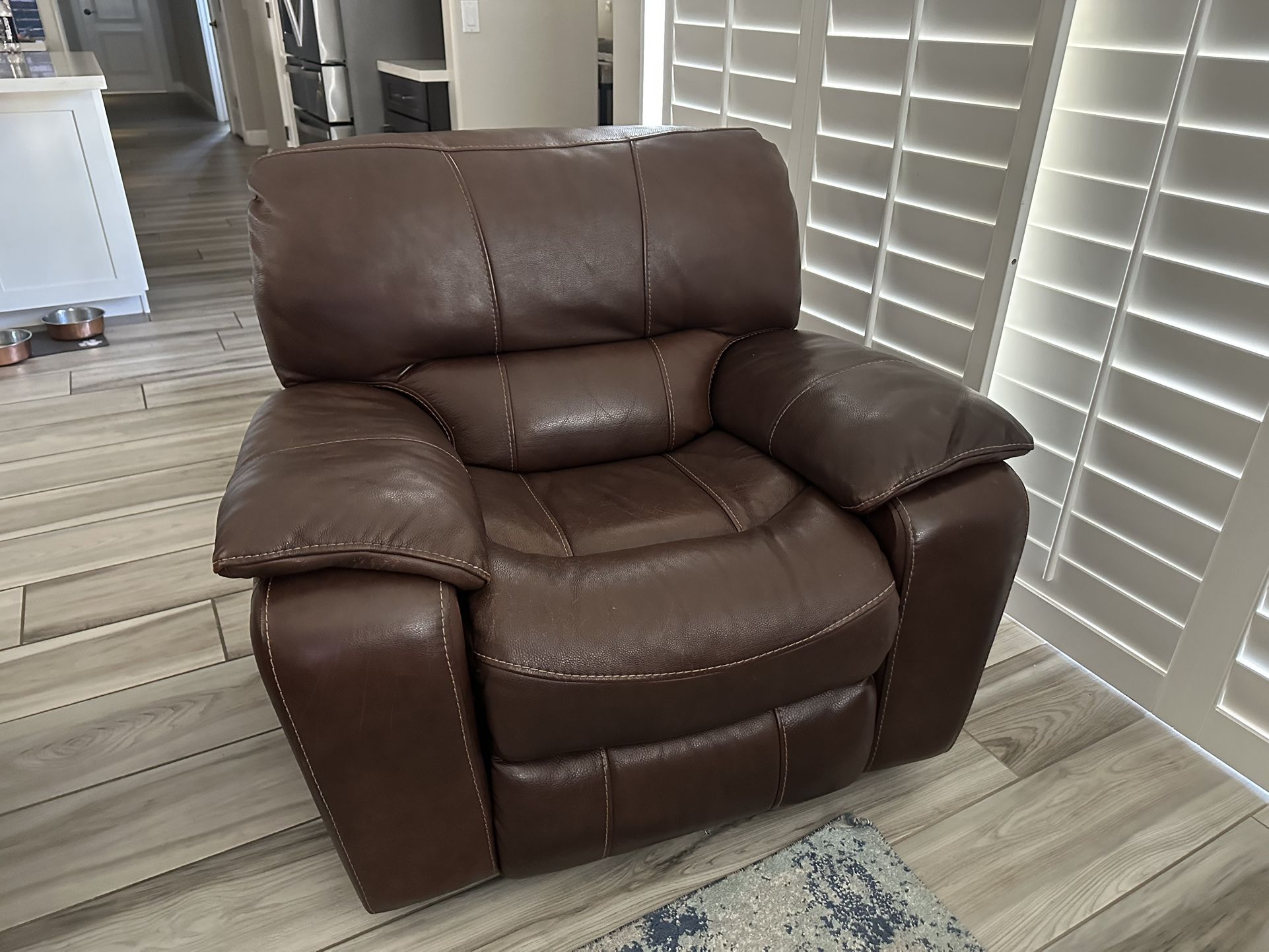 Leather Sofa, Love Seat And Recliner