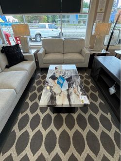3pc Table Set Faux Marble top