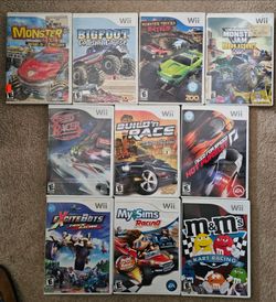 Nintendo Wii Racing and Monster Truck game lot of 10