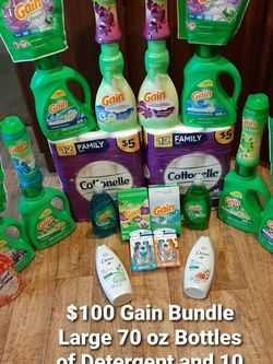 $100 BUNDLE! Large 70 oz. Detergents And 10 Oz Scent Boosters