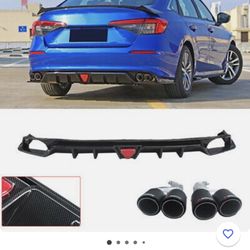 Honda Civic Rear Diffuser Exhaust Tips
