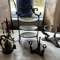 Silver Plated Edwardian Style 4-tier Pastry Stand