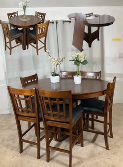 Comedor De Mesa Alta con Extensione y Almacen 6 Sillas