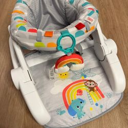 Bright Starts Learn-to-Sit 2-Position Baby Floor Seat with Toys, Unisex, 4-12 Months, Wild Wiggles