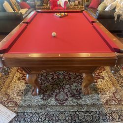 Impeccable Condition 8’ Pool Slate Pool Table 