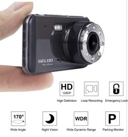Dash Cam, GELOO 1080P 4.0 Inch Dual Car Dashboard Camera Front and Rear, 170 Wide Angle Car DVR Dashboard Camera Recorder with Night Vision, G-Sensor