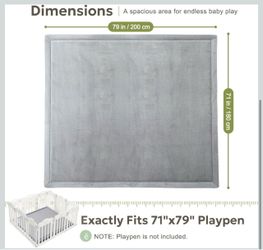 Baby Play Mat for Floor, Velvet Play Mat soft comfort cloud like New In Box!