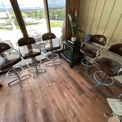 Leather bar chairs