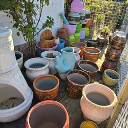 PRICES VARY Various Clay Plant Pots Planters Macetas Vases For Patio / Garden (AZUSA)