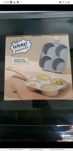 Wow Pancake 4-Compartment Nonstick Frying Pan + Utensils