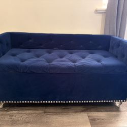 Navy Blue Ottoman 