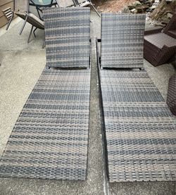 Wicker lounge chairs