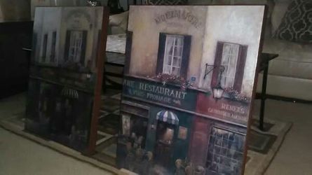 (2) Canvas Pictures (brand new) Artist Ruane Manning