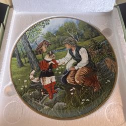 KAISER Der Gestiefelte Kater Porcelain Puss In Boots Collector Plate in Original Box 