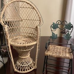 Two Adorable Chairs For Dolls