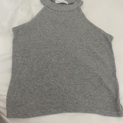 Sexy Cute Grey Halter Neck Top