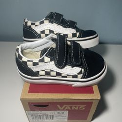 Old Skool Checkered Vans Toddler Size 5