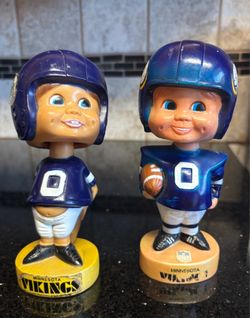 Vintage Minnesota Vikings Bobbleheads by/ Nodder