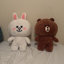 LINE FRIENDS Bunny and Bear (16in)