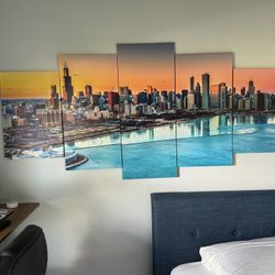 Chicago Skyline Canvas. New