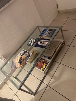 Glass and Chrome Coffee Table
