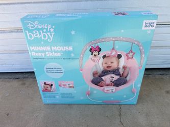 Bouncer Minnie Mouse rosy skies