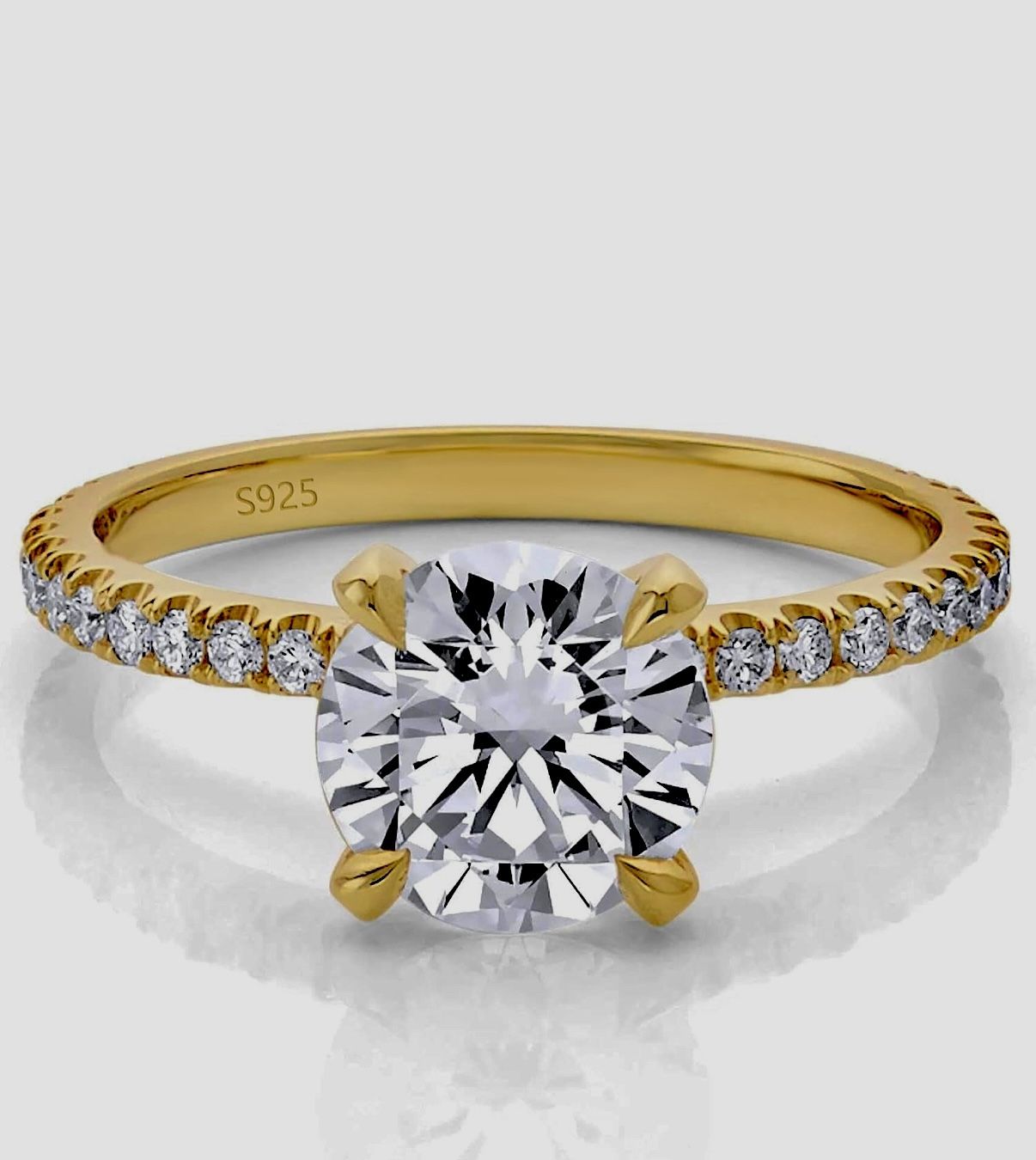 2 carat CZ Sterling silver Engagement ring