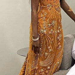 Orange prom dress