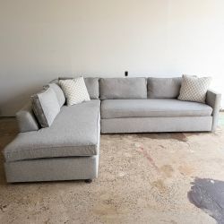 West Elm "Harris" Gray Bumper Sectional