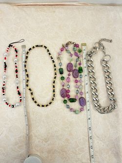 Colorful collection of necklaces