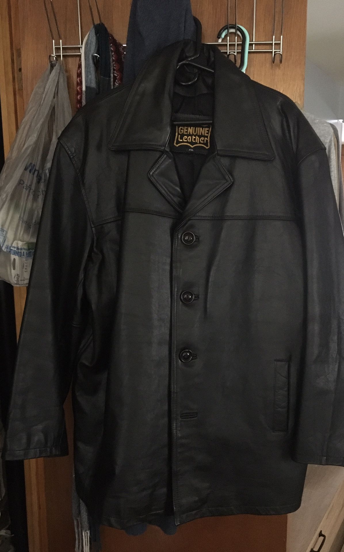 Men’s 2X Genuine Leather Coat
