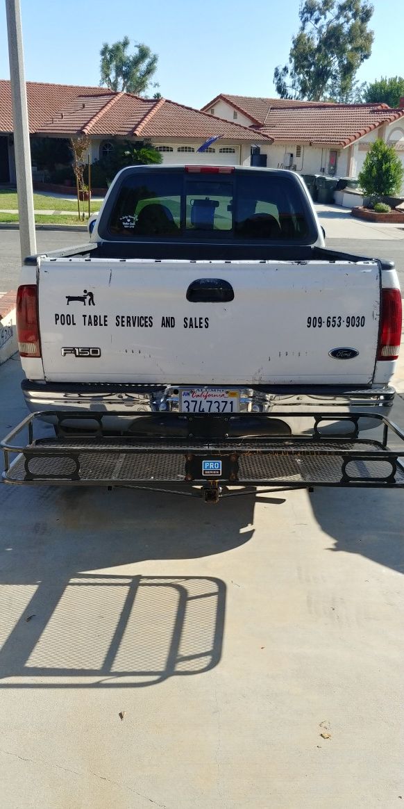 Cargo rack for trailer hitch and aluminum box for Sale in Rancho