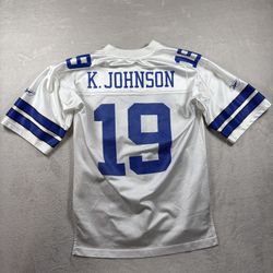 Vintage Reebok NFL Dallas Cowboys Keyshawn Johnson 19 Jersey Men’s M White #2020