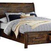 New Wood Queen Platform Storage Bed Frames $448