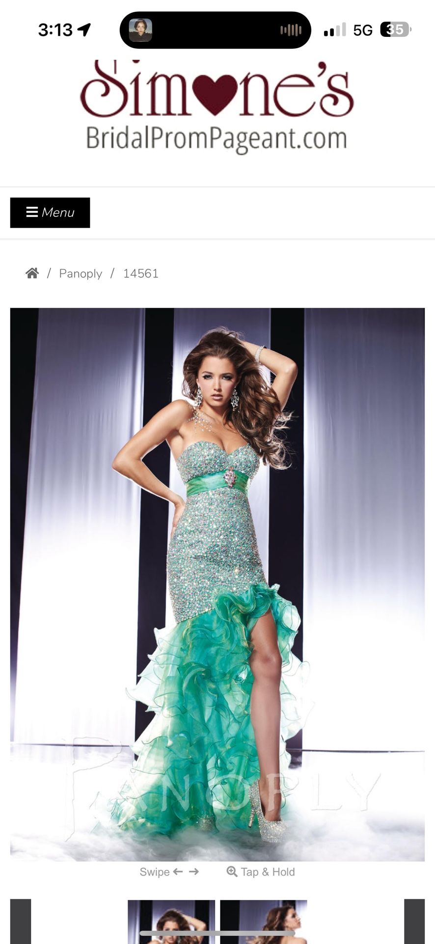 Dimitri Designs Emerald Green Strapless Prom Dress Size 4 - New With Tags