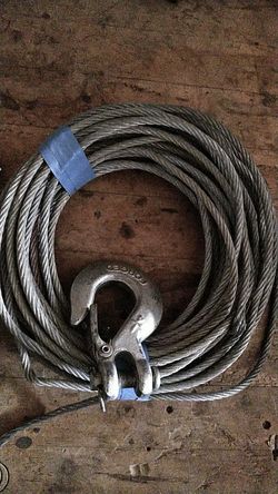 25 ft braided steel cable for ATV winch
